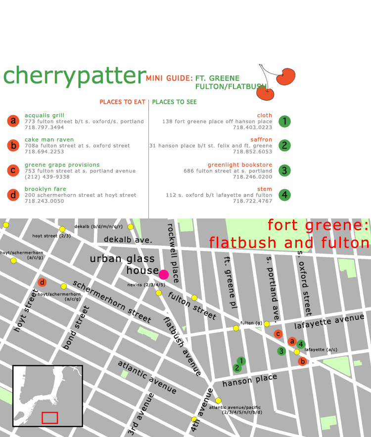 mini guide map of fort greene flatbush and fulton